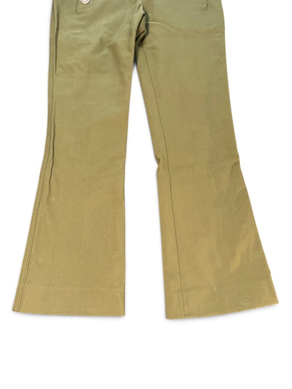 DEREK LAM 10 CROSBY - Robertson Flare Trousers, Army Green, Size 4, NWOT